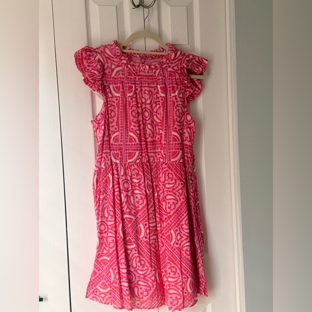 Vineyard Vines Pink and White Womens Dress